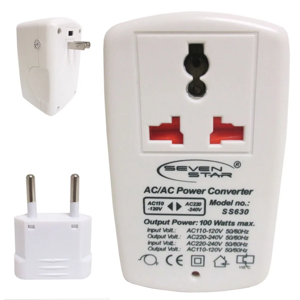 Step Up Down Transformer Travel Converter 220V To 110V 100W Voltage Plug Power