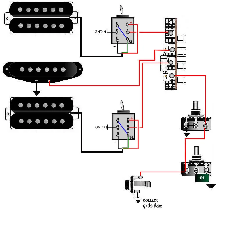 Strat Humbucker Wiring Diagram
