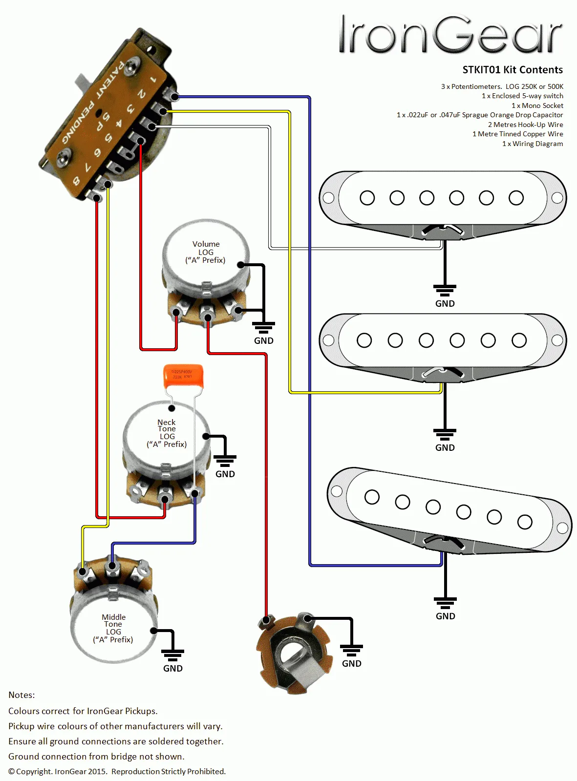 Stratocaster Guitar Wiring Diagrams