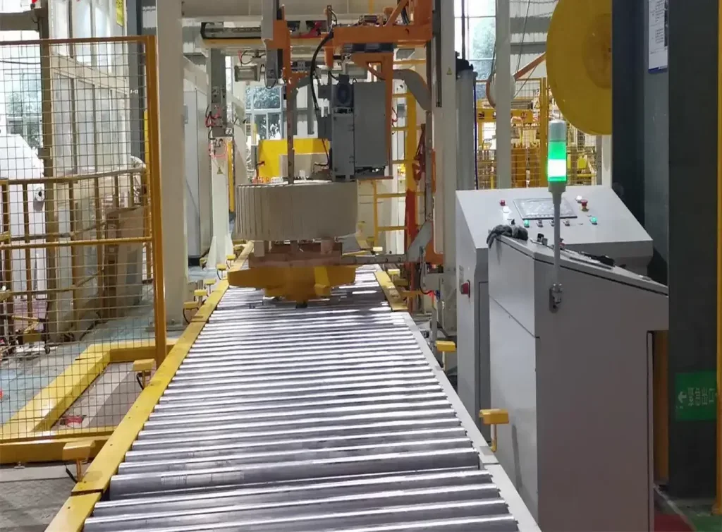 Stretch Film Steel Coil Wrapping Line Coil Tilter
