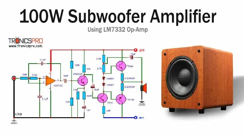 Subwoofer Amplifier Circuit Electronics Projects Tronicspro