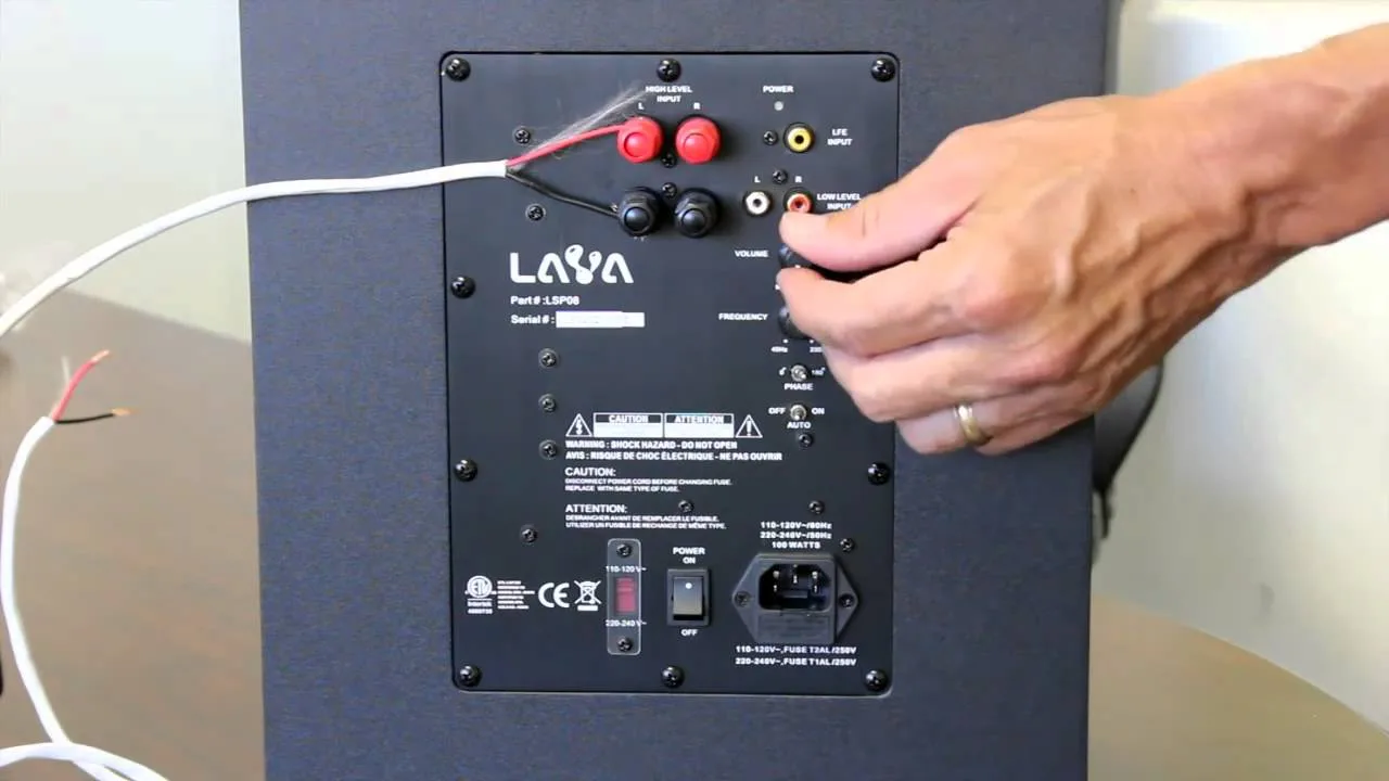 Subwoofer With Speaker Wire Inputs