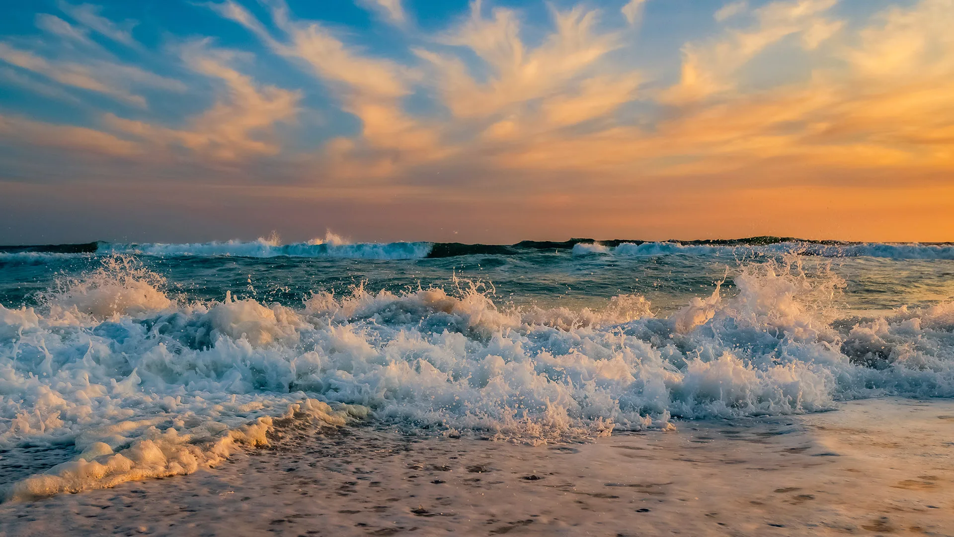 Sunset At The Sandy Beach West Coast National Park Yzerfontein Western Cape South Africa