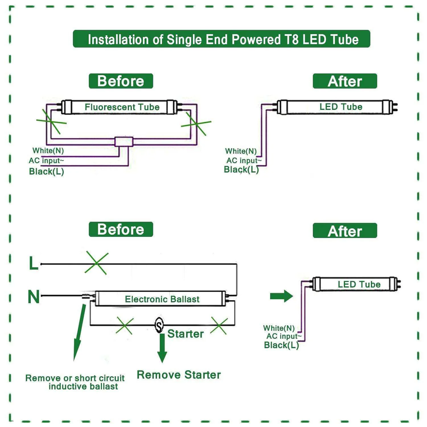T8 Fluorescent Light Fixture Wiring Diagrams