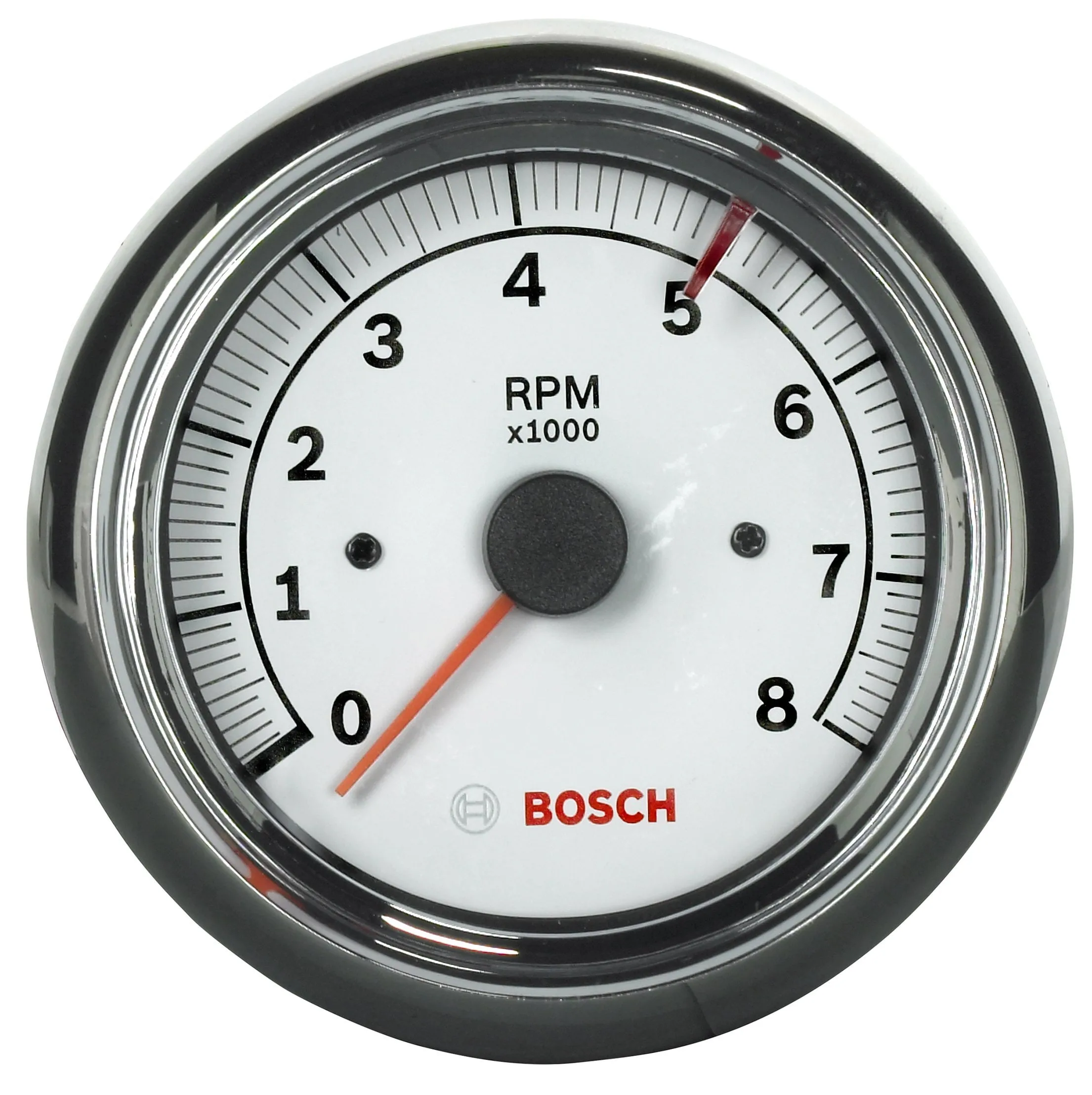 Tachometer 3 3 8In White Chrome