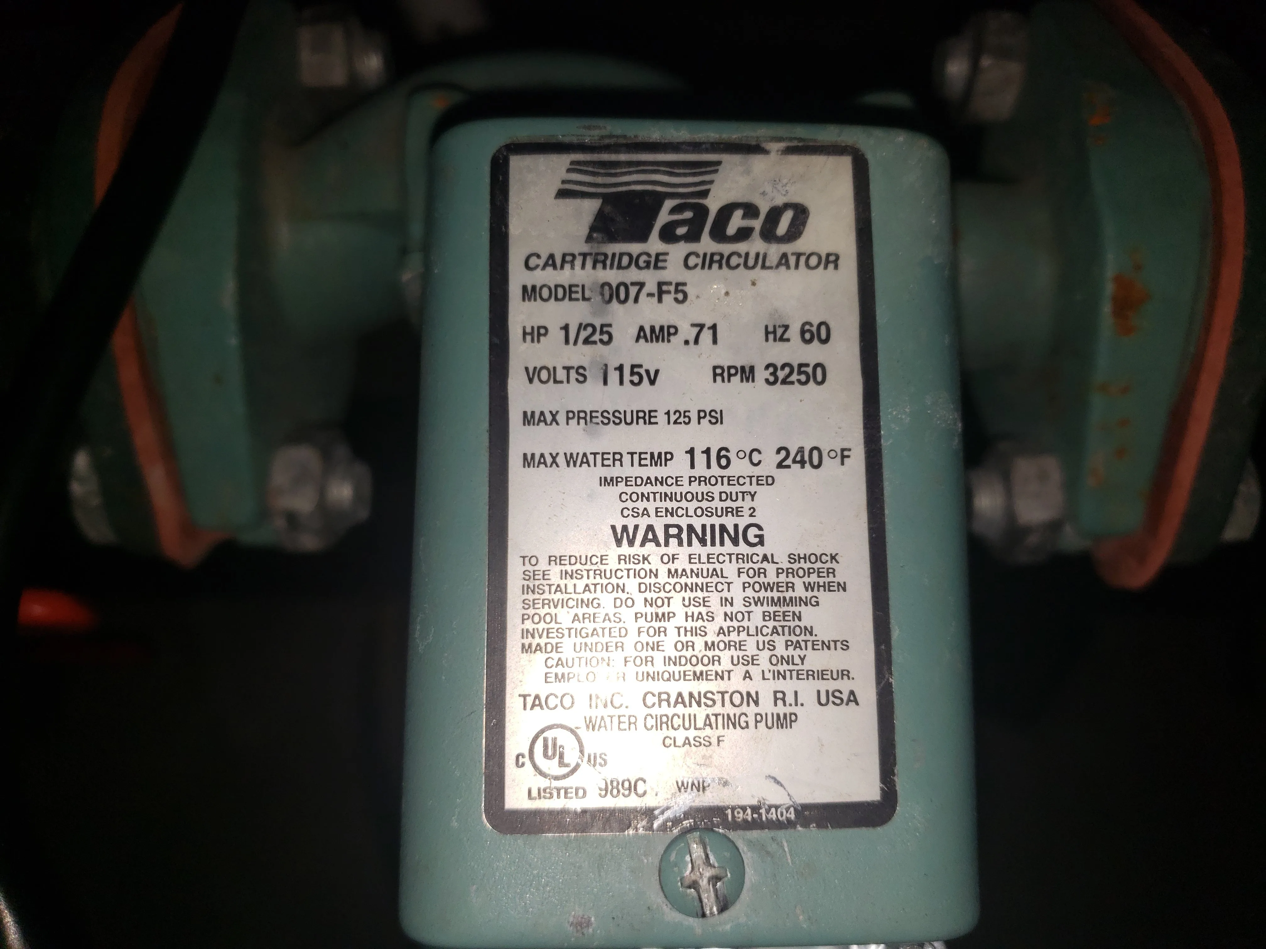 Taco Cartridge Circulator Pump Wiring Diagram Wiring Diagram