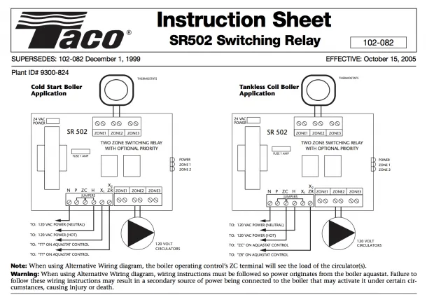 Taco Circulator Pump Wiring Diagram