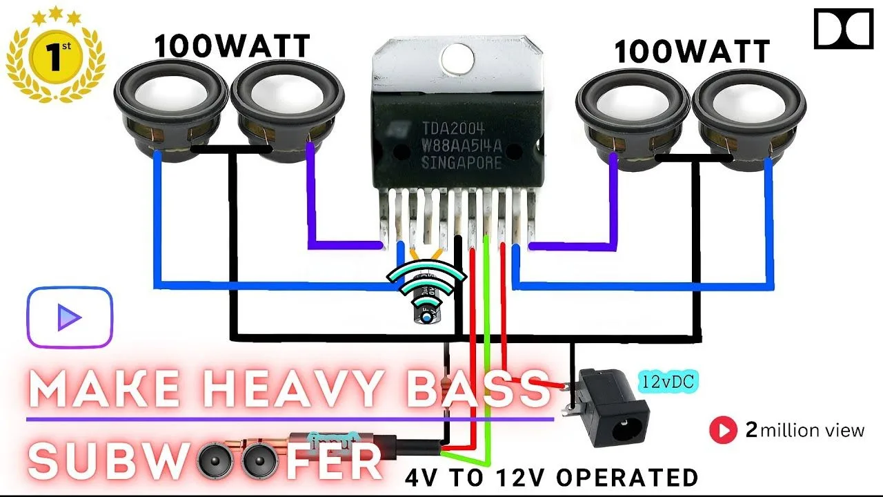 Tda2004R Amplifier Circuit Diagram Tda2030 Audio Pcb Layout