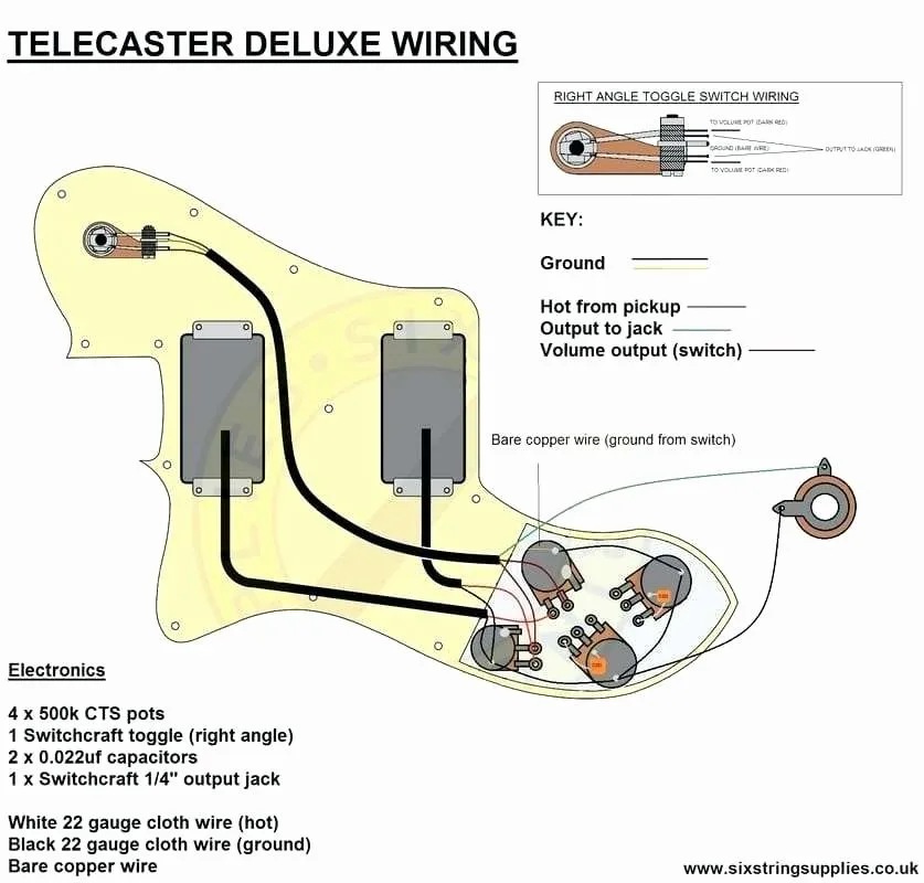 Telecaster Custom Wiring Diagram Elektronikk Gitarer Musikk