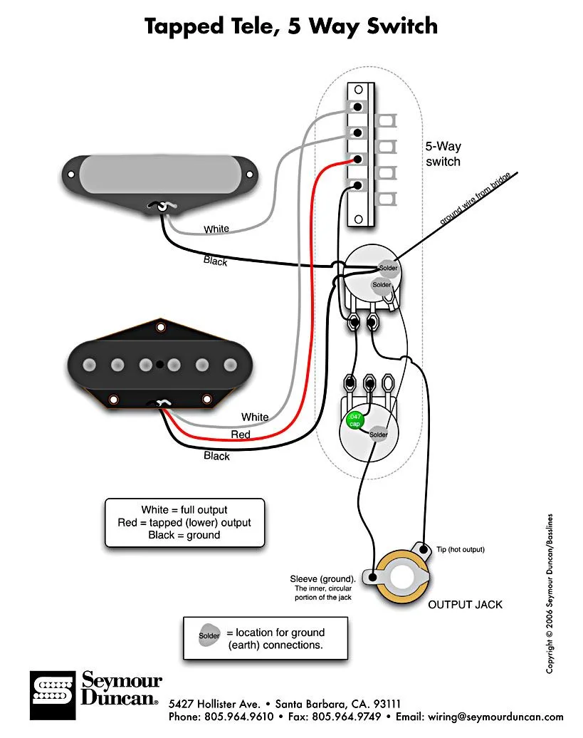 Telecaster Wiring Diagram For Guitars