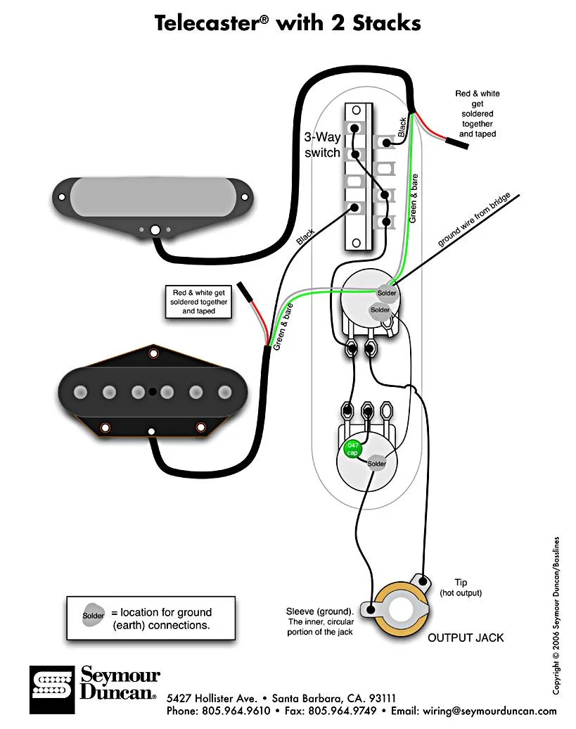 Telecaster Wiring Diagram For Guitars