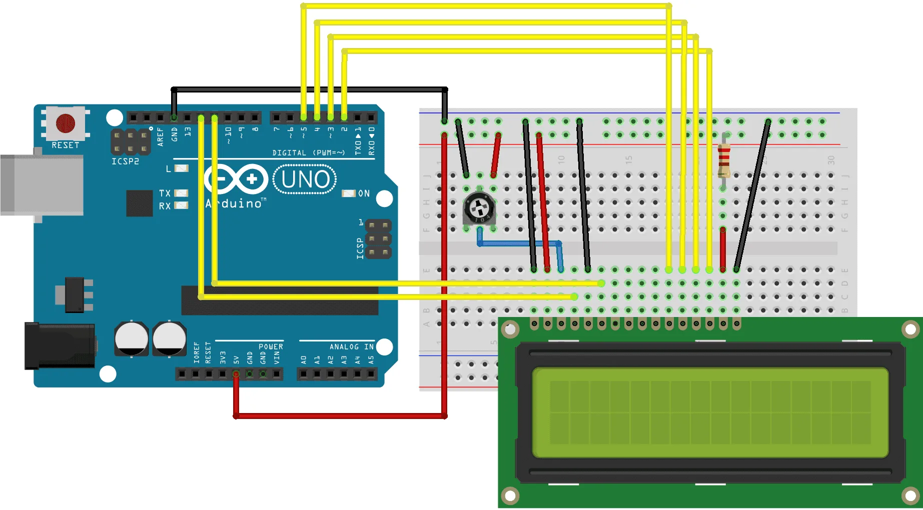 The Circuit Made Using Fritzing