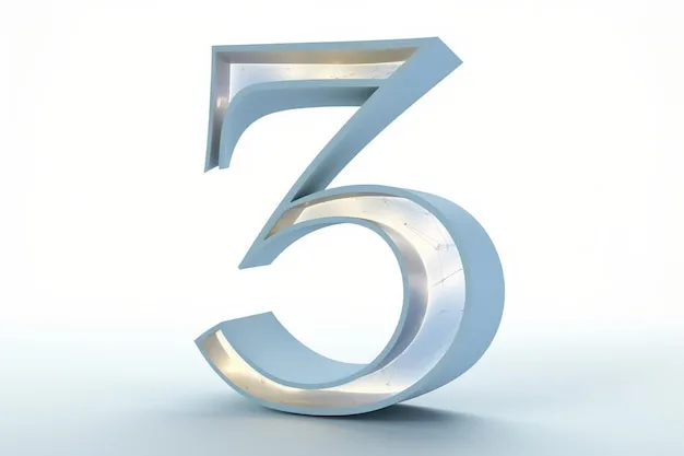 The Number Three 3 Premium Ai Generated Image