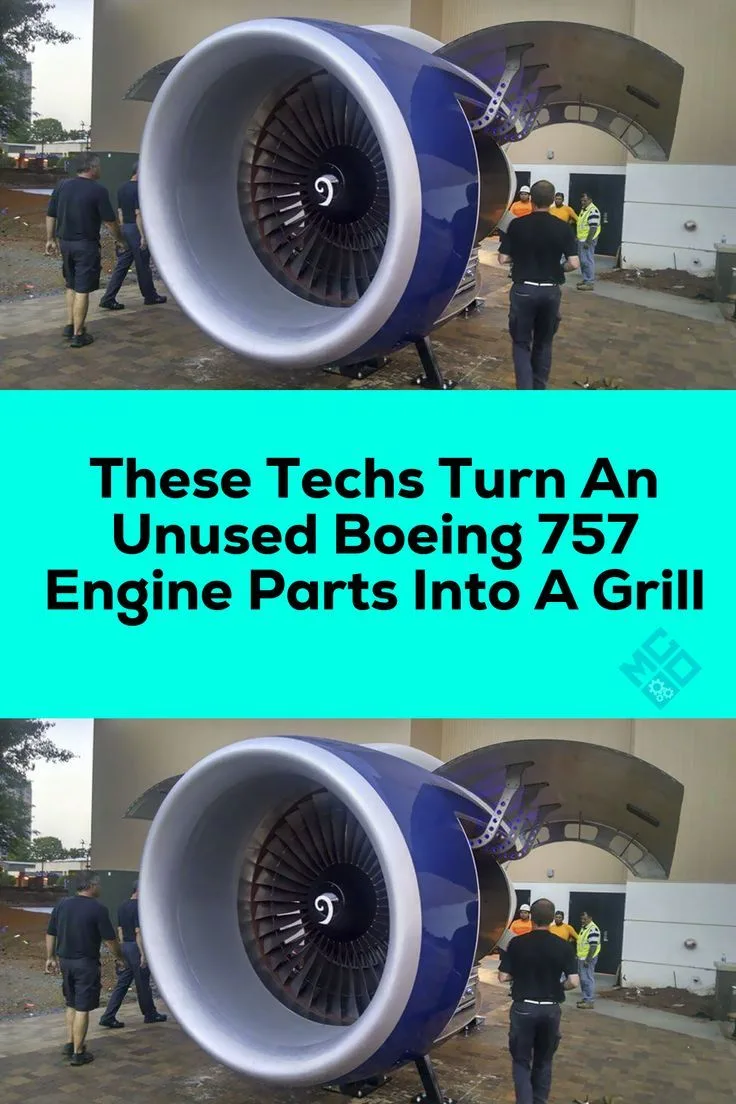 These Techs Turn An Unused Boeing 757 Engine Parts Into A Grill Food Artists Grilling