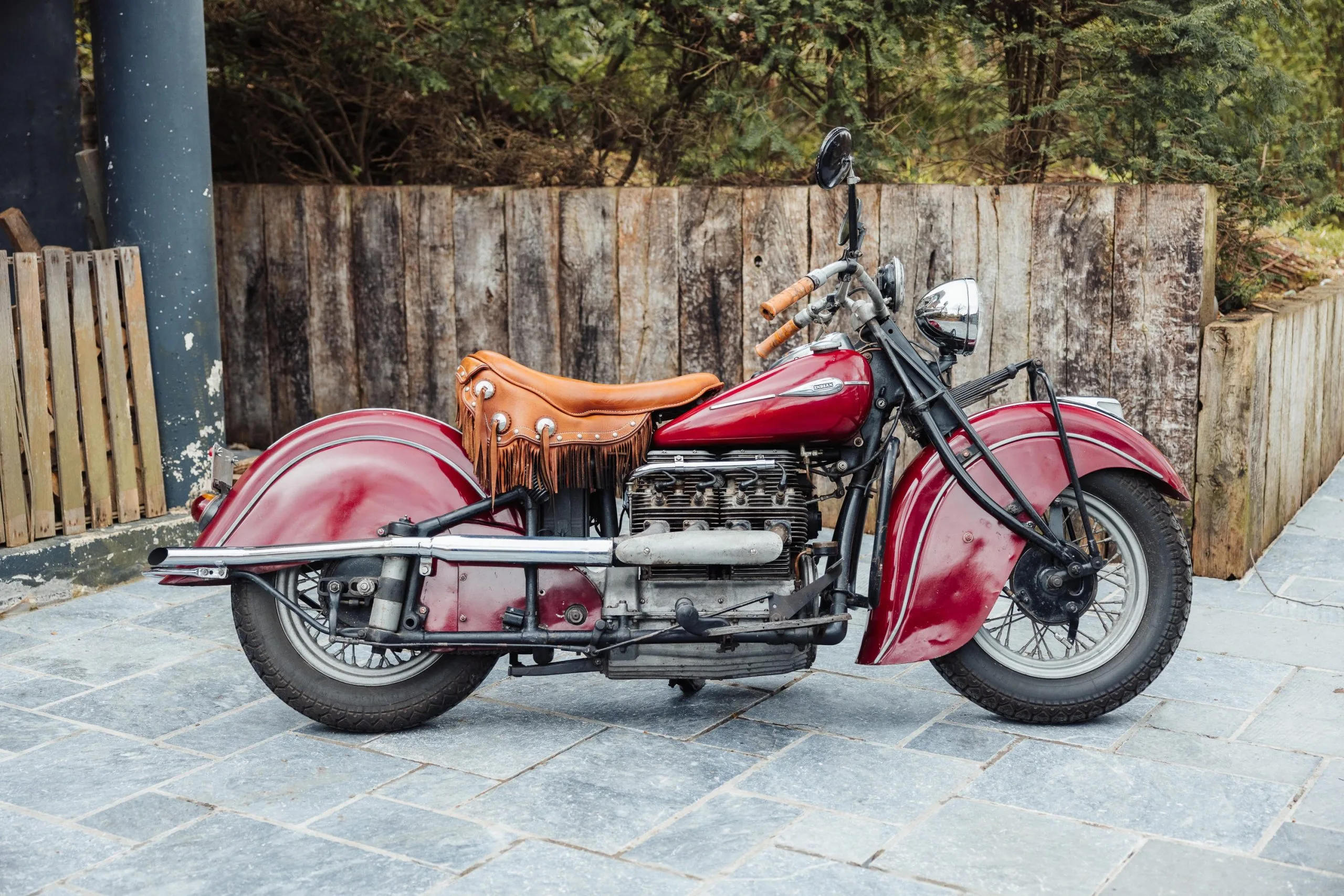 This 1940S Four Cylinder Indian Motorcycle Was Such A Beast It Became Known As The Duesenberg