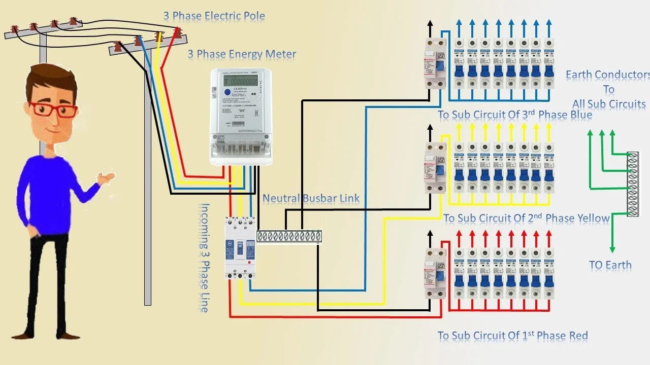 Three Phase Electrical Wiring Diagram Phase Wiring Plug Diag