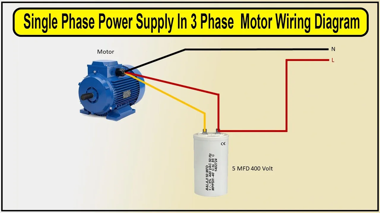 Three Phase Motor Wiring Diagram Phase Motor Circuit