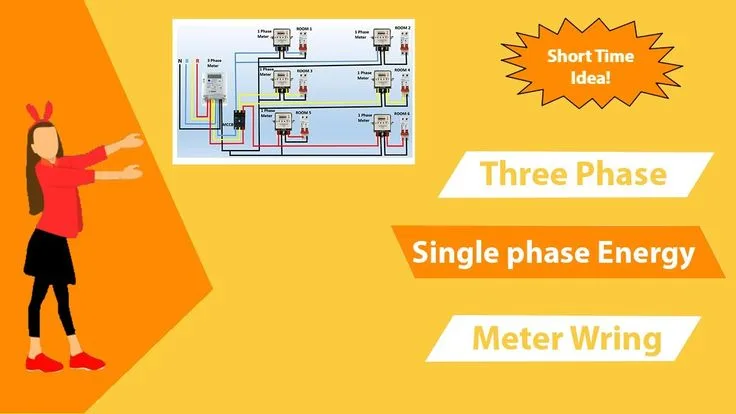 Three Phase To Single Phase Energy Meter Wiring Diagram