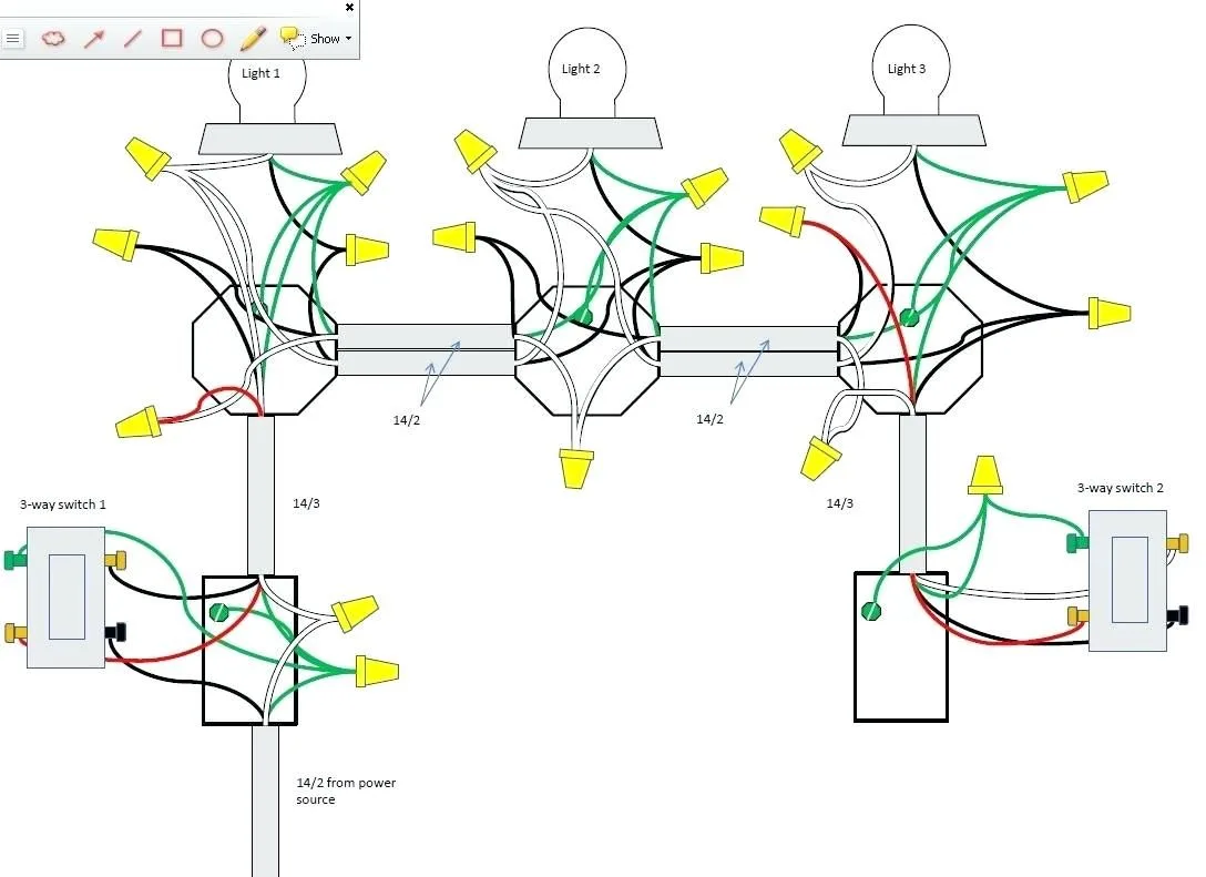 Three Way Switch Diagram Control 2 Seperat Lights 3 Way Ligh
