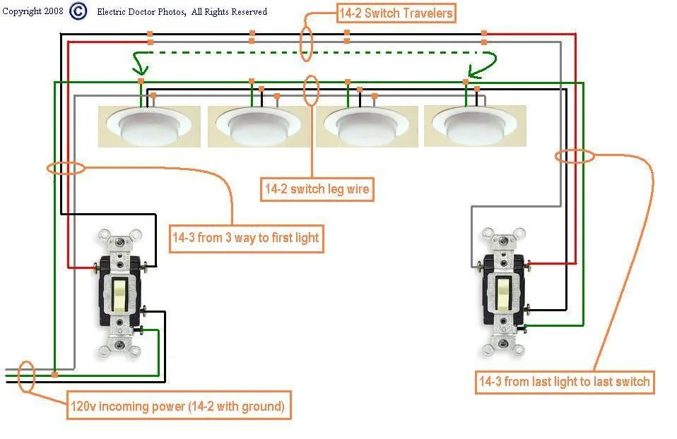 Three Way Switch Wiring Diagram For Lights