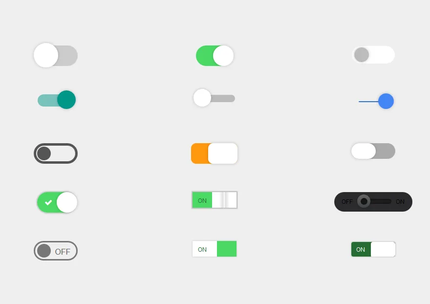Toggle Buttons Web Layout Design User Interface Design Web App Design