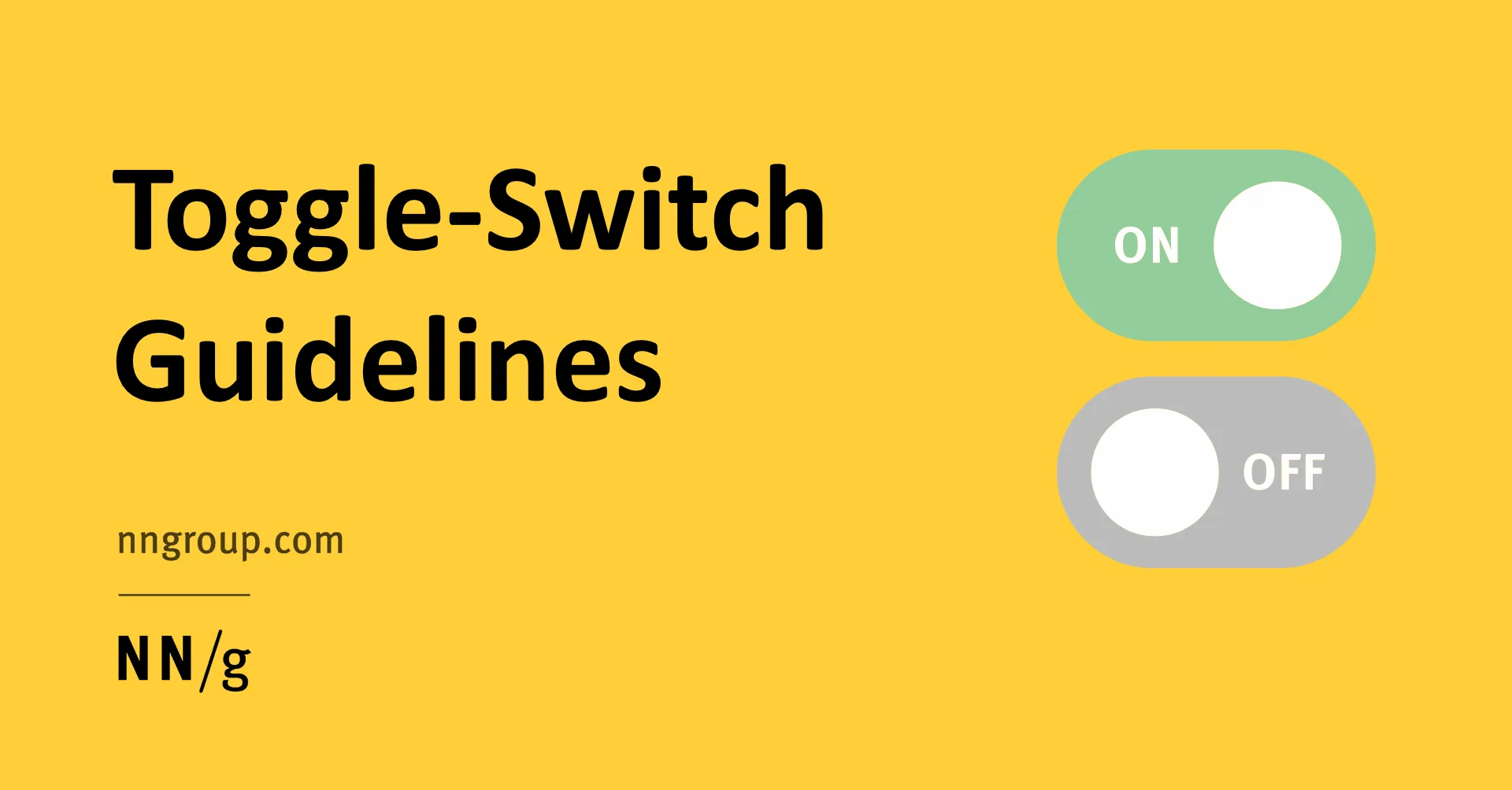 Toggle Switch Guidelines Nn G