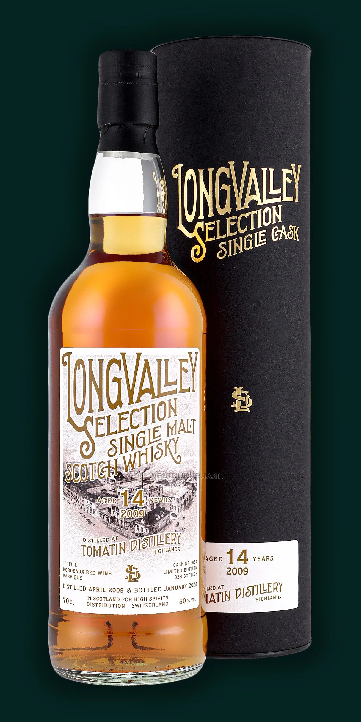 Tomatin Longvalley Selection 14 Years 2009 2024 Single Cask 1St Fill Bordeaux 50 96 50