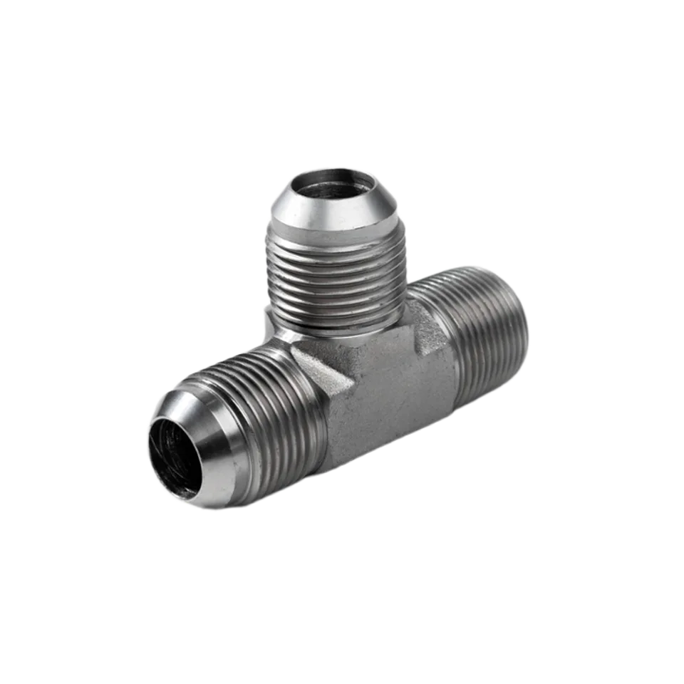 Tompkins Fittings 08 Male Jic X 06 Male Npt X 08 Male Jic Te