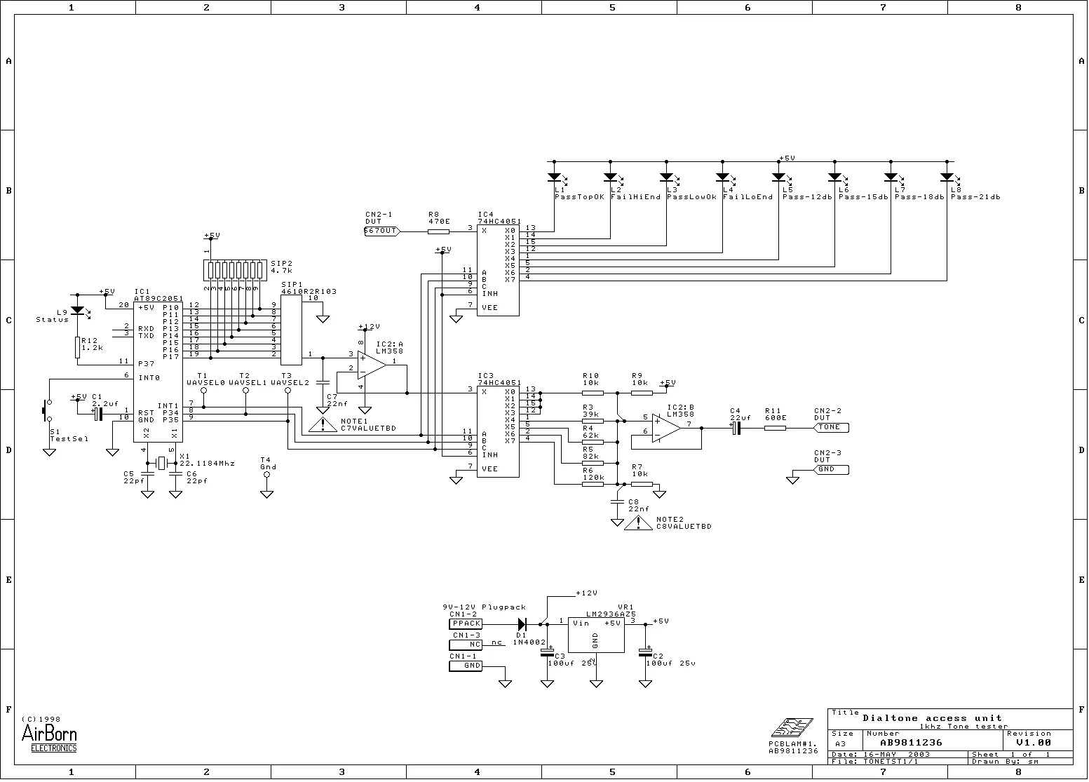 Tone Generator For Electrical Circuits