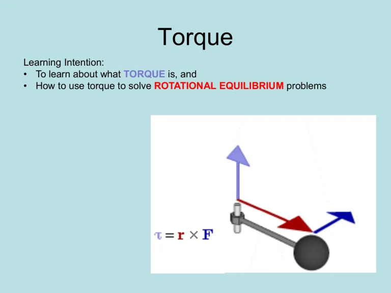 Torque And Rotational Equilibrium