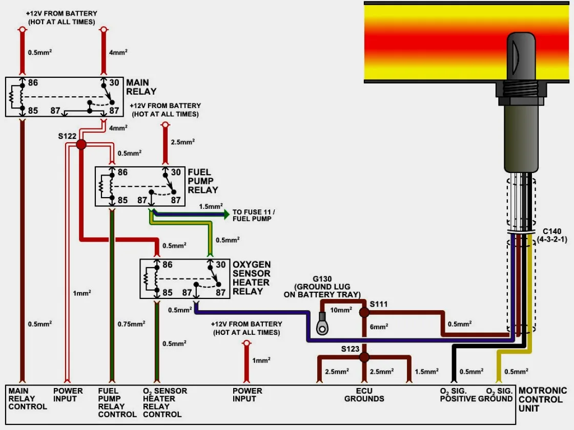 Toyota 4 Wire O2 Sensor Wiring Diagram
