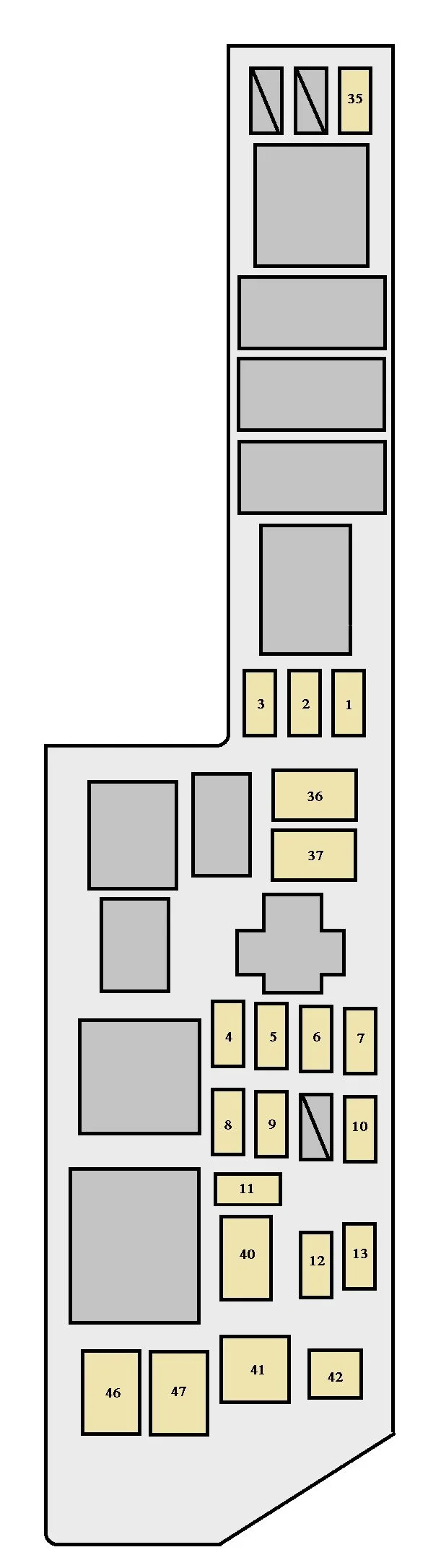 Toyota Sienna First Generation Mk1 Xl10 2001 2003 Fuse Box Diagram Auto Genius