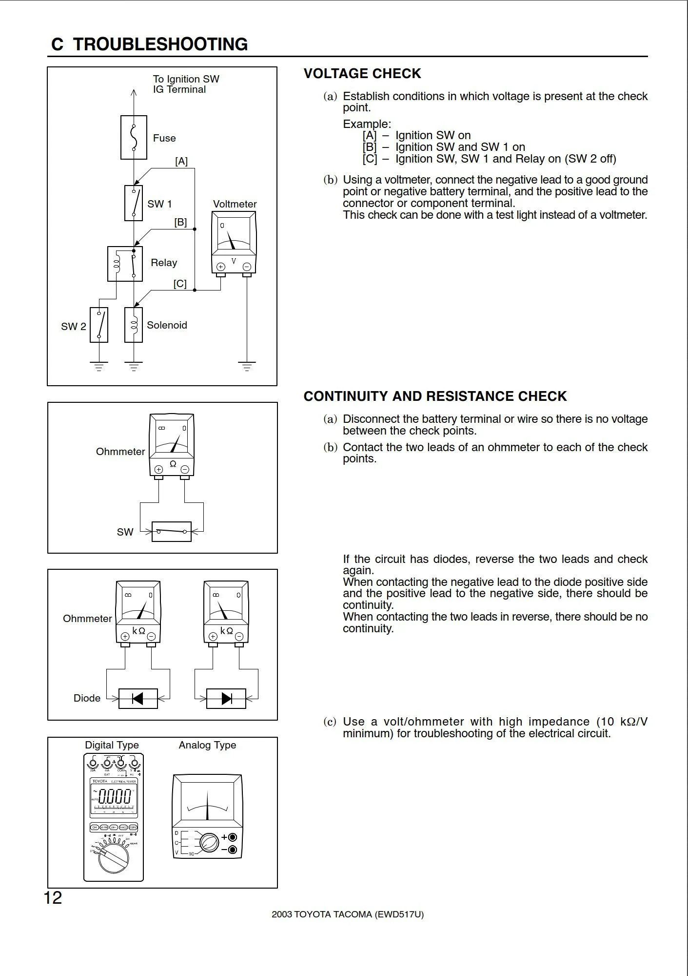 Toyota Tacoma 2001 2004 Wiring Diagram