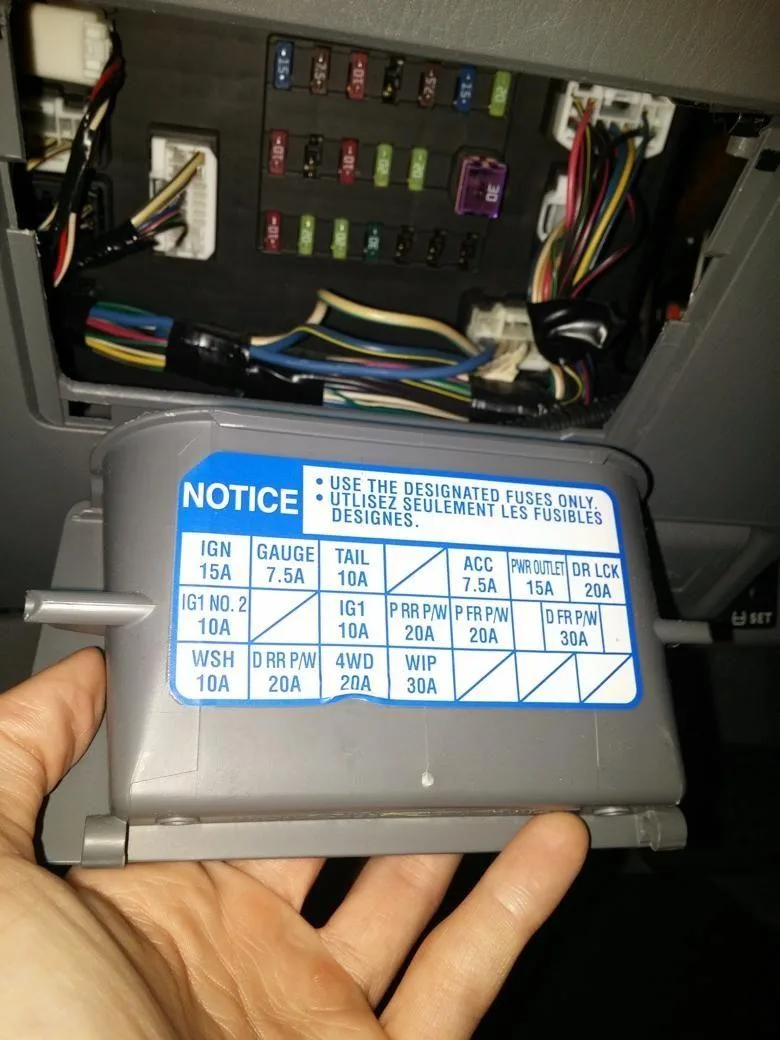 Toyota Tacoma Fuse Box Diagram Yotatech