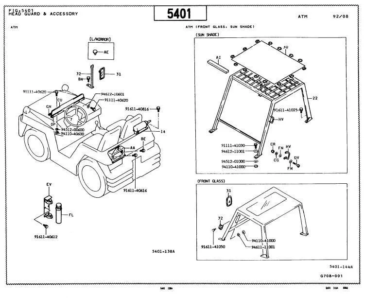 Toyota Towing Tractor Type 02 2Td20 02 2Td25 Parts Manual Tractors Tow Truck Towing
