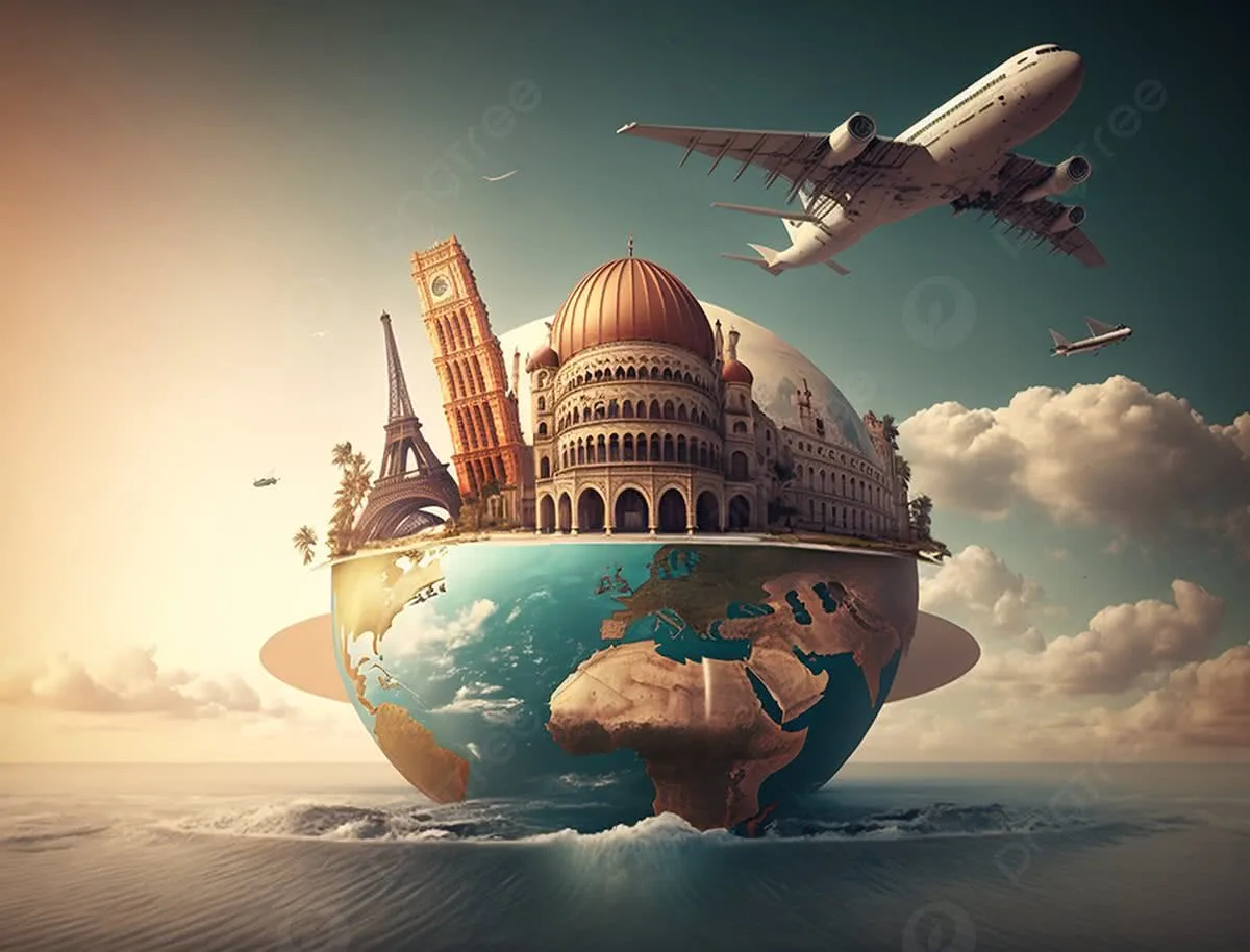 Travel Around The World Background Tourism Travel Around World Background Image And Wallpaper
