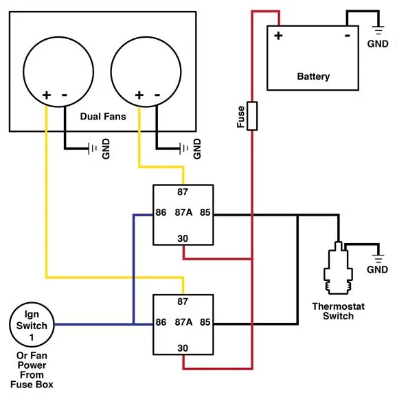 Trinary Switch Wiring With Dual Fans