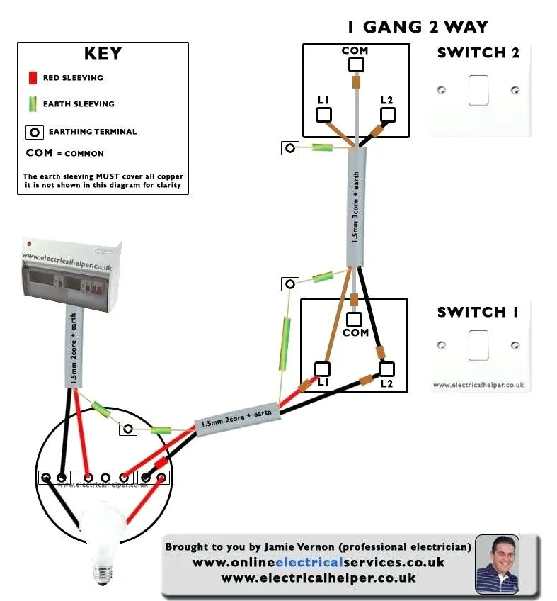Two Way Switch Wiring Diagram Uk