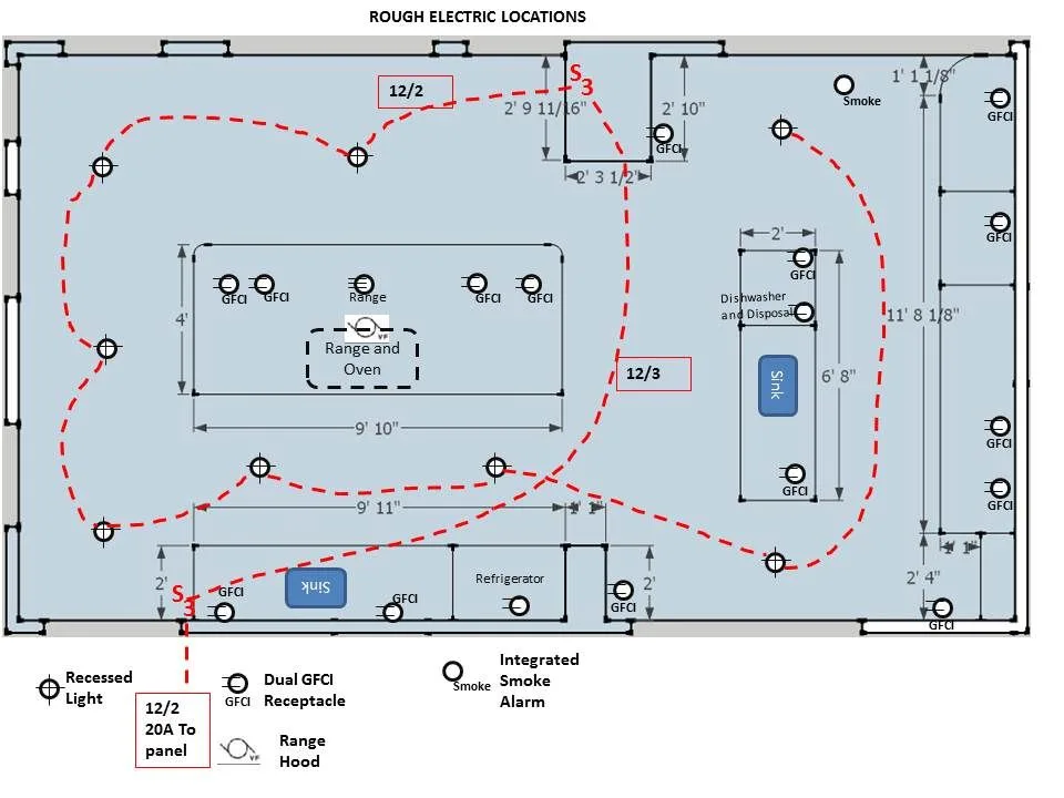Typical Kitchen Wiring Layout