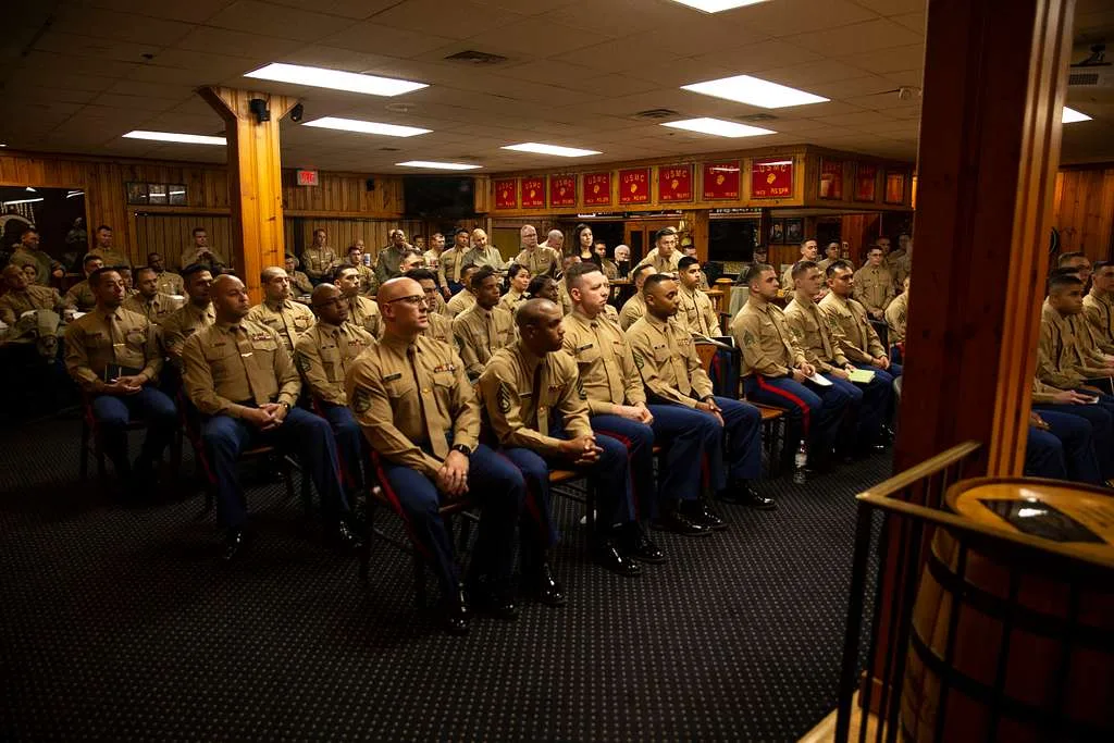 U S Marines With 1St Marine Corps District Listen Picryl Public Domain Media Search Engine