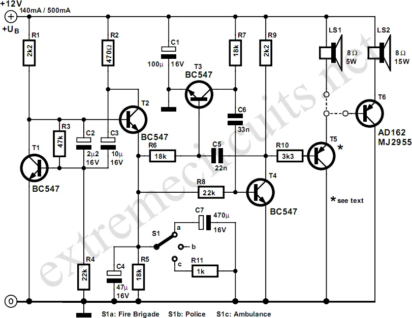 Us Style Siren Circuit Diagram