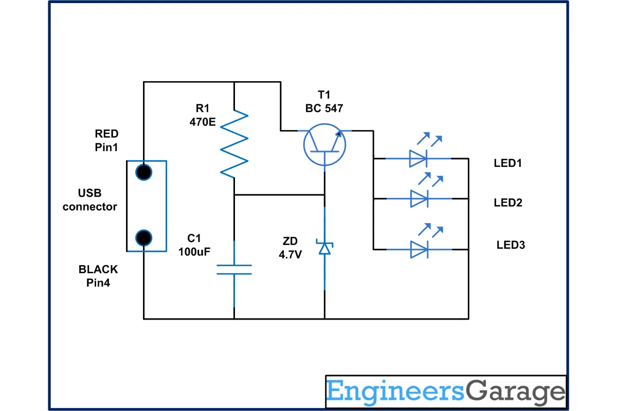 Usb Mobile Charger Circuit Diagram