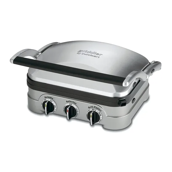 User Manuals Cuisinart Griddler Electric Grill Griddle