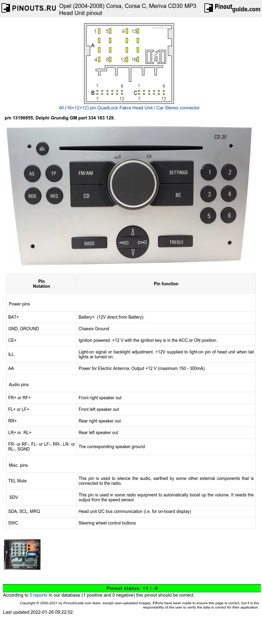 Vauxhall Insignia Radio Wiring Diagram