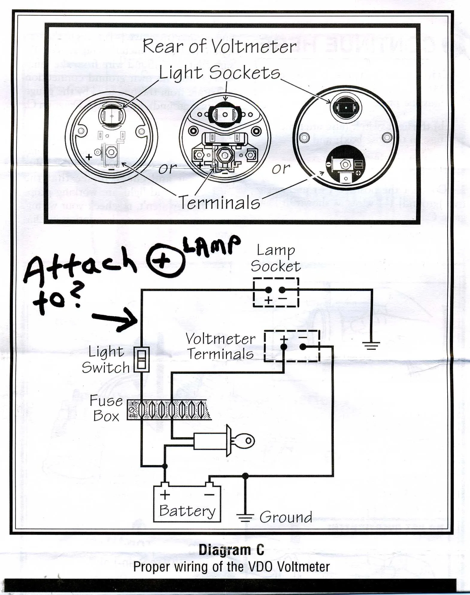 Vdo Volt Gauge Wiring Diagram Wiring Diagram