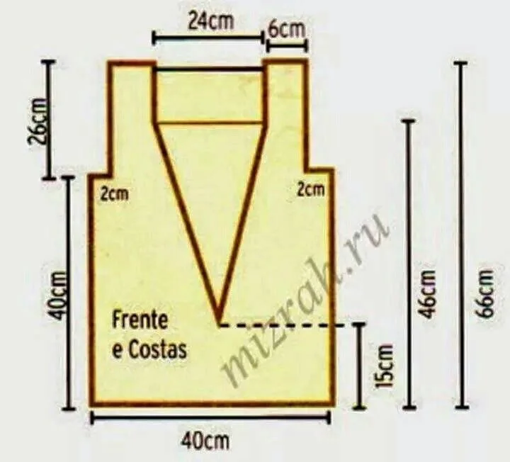 Vest Size And Width Diagram