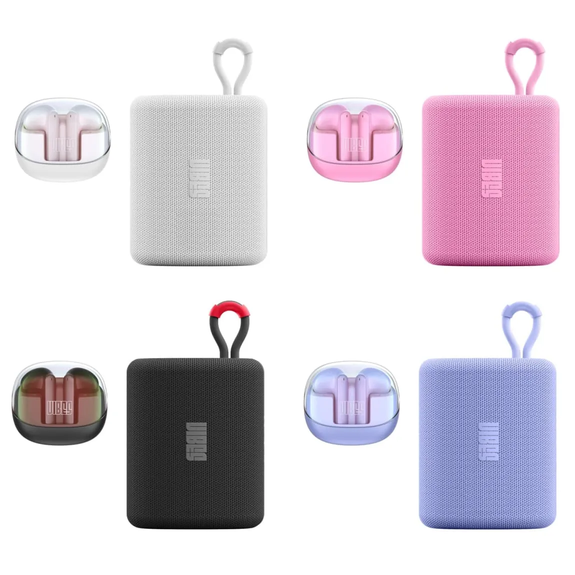 Vibes Bluetooth Speaker And Earbuds White Speakers B M
