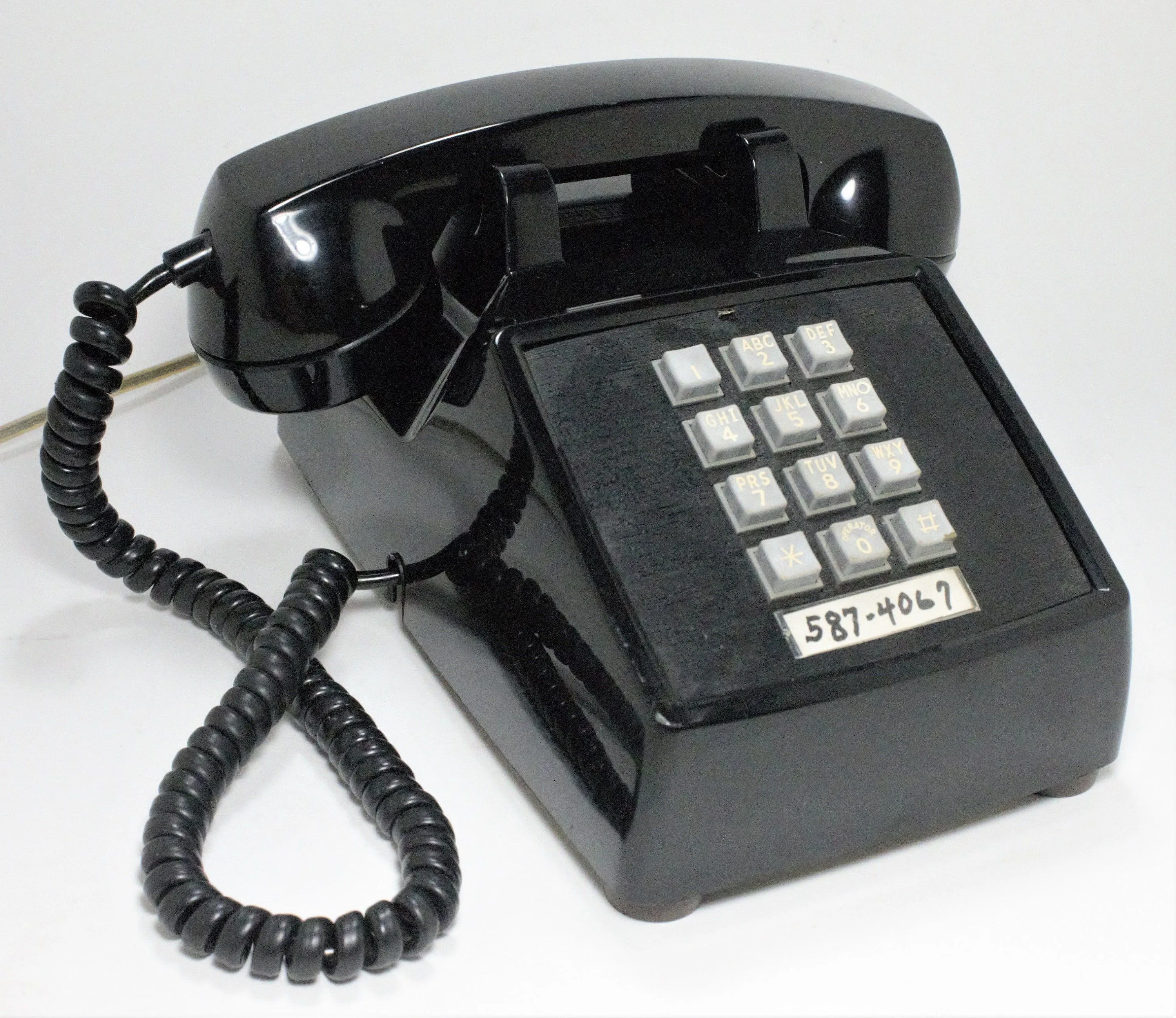 Vintage Phone Touch Tone Button Telephone Itt Black Gloss Etsy Vintage Phones Telephone Phone