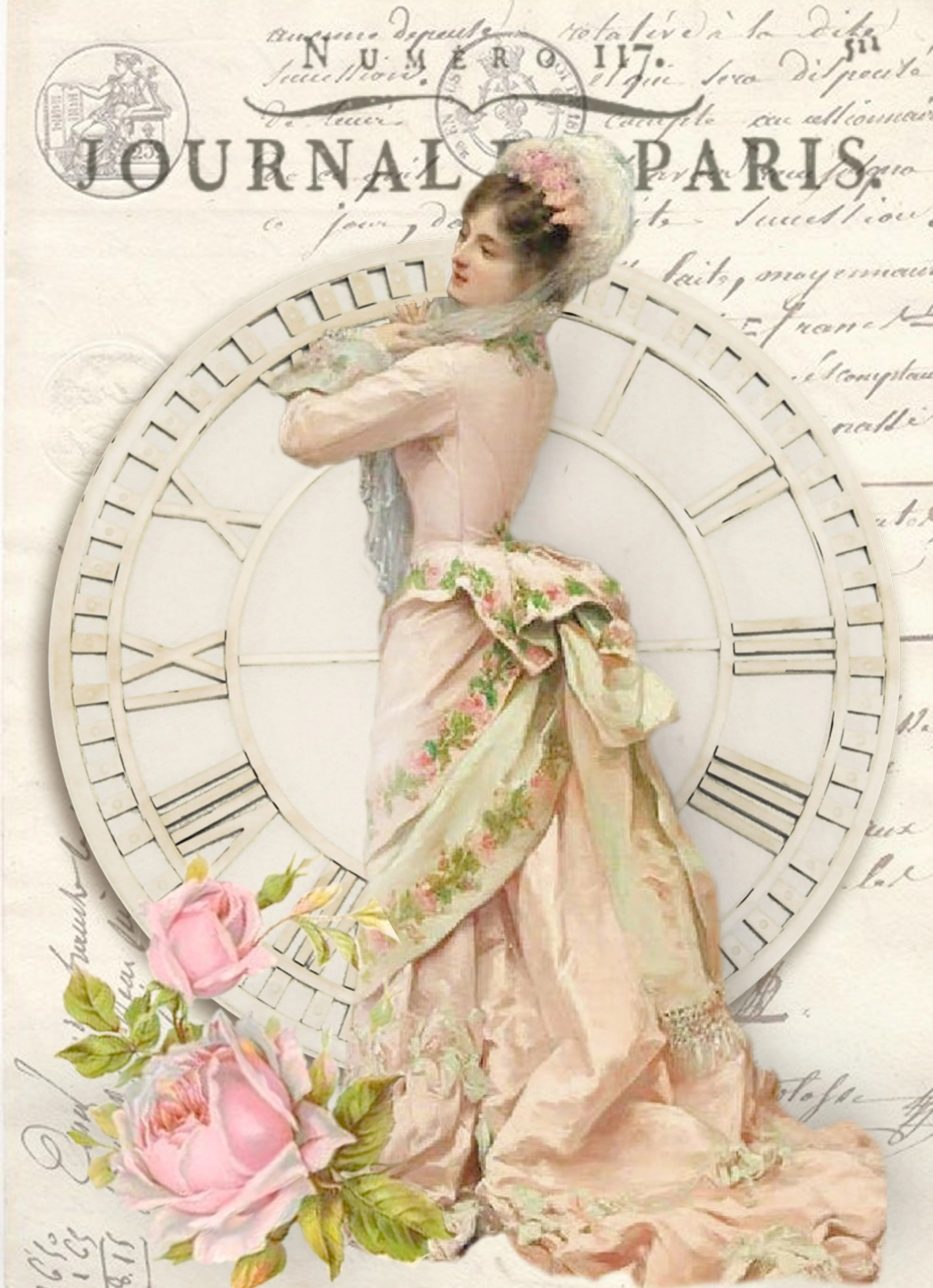 Vintage Woman Digital Collage P1022 Free For Personal Use