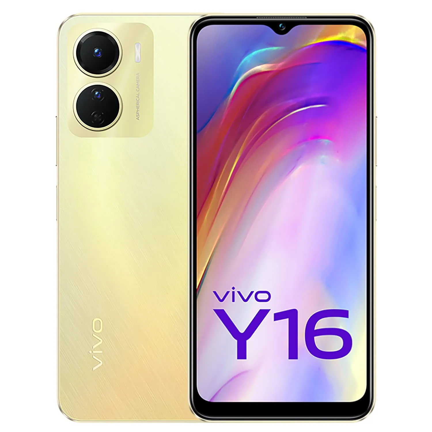 Vivo Y16 Drizzling Gold 4Gb Ram 128Gb Storage With No Cost Emi Additional Exchange Offers
